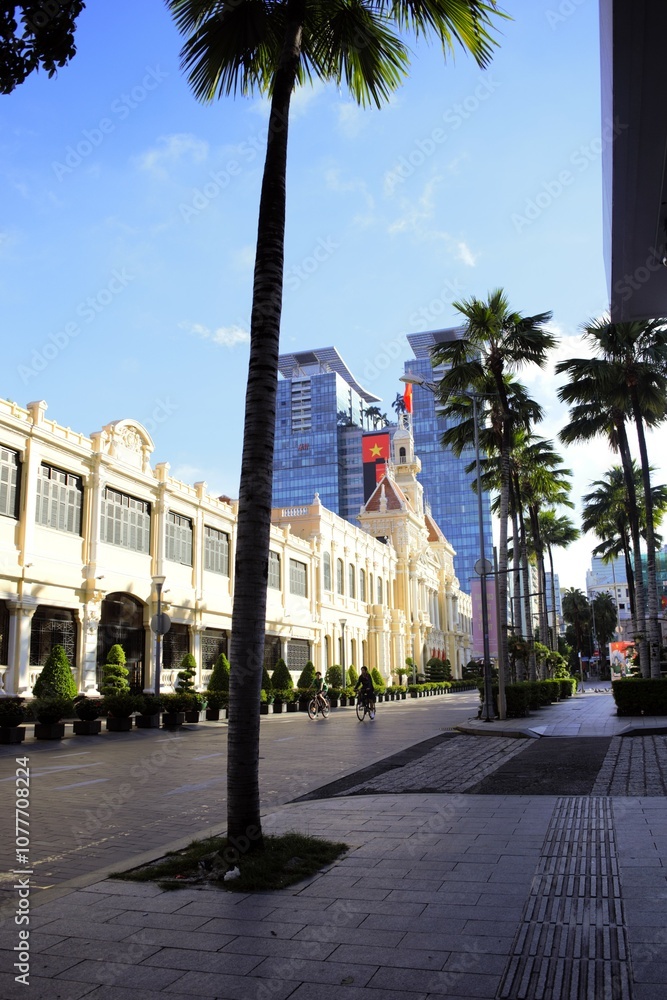 Naklejka premium Ho Chi Minh City Hall in Ho Chi Minh City, Vietnam