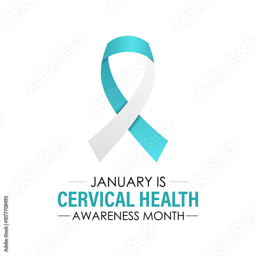 Cervical cancer prevention week of European. Design for cards, prints, social media, poster, flyer and background design template.