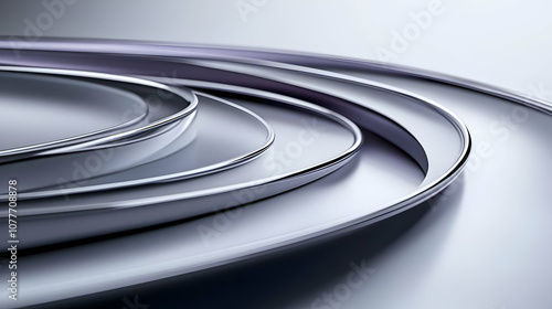 Abstract 3D Background with Curved Lines