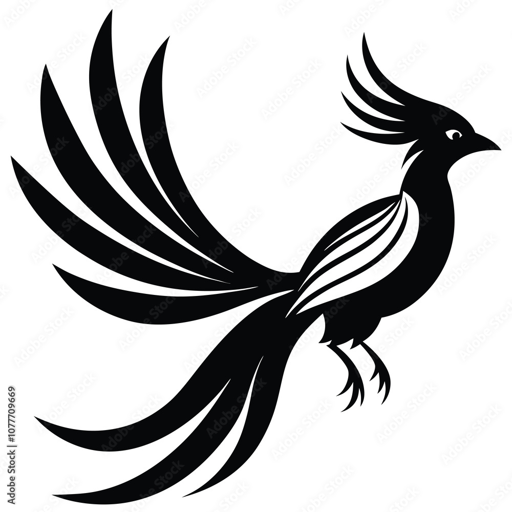 Fototapeta premium Bird of Paradise Exotic Flower Vector.