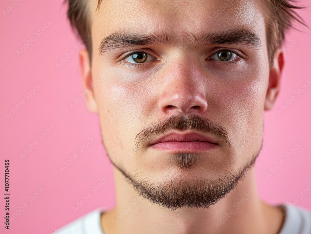 Obraz premium Candid Man with Beard Portrait