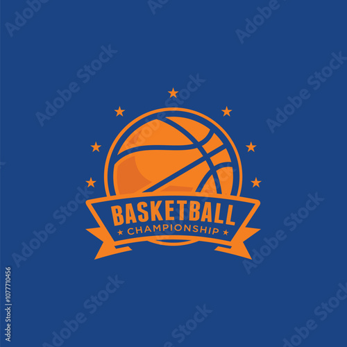 Basketball logo template vector illustration
