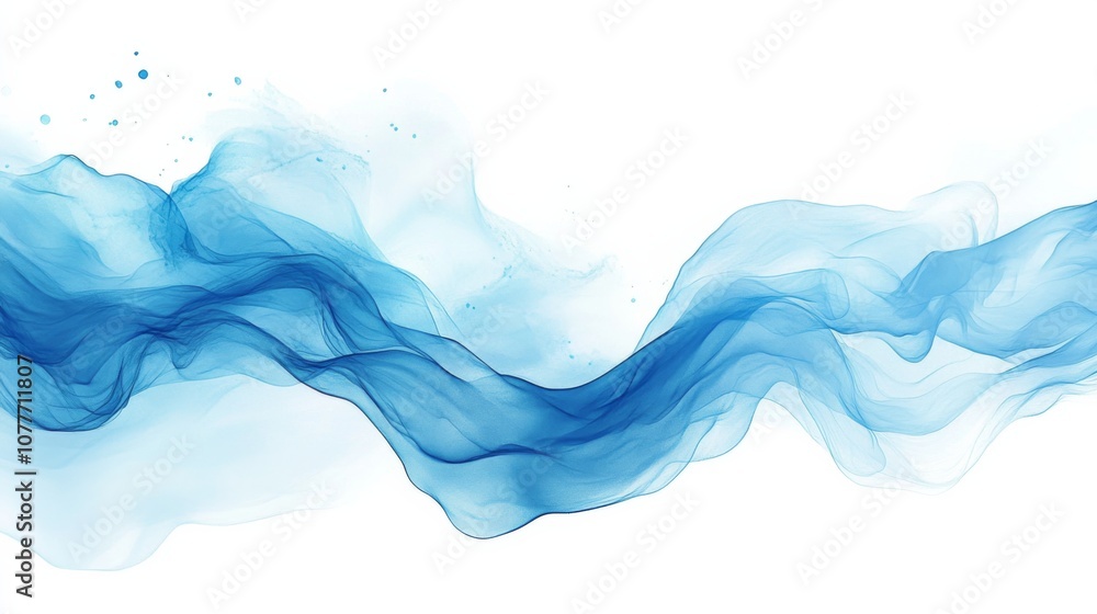 Obraz premium Abstract digital art piece white background It features ocean water wave
