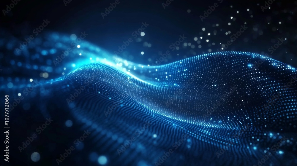 Abstract digital art piece dark blue background a futuristic light Abstract digital art piece dark blue background a futuristic light