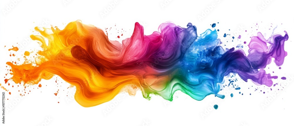 Abstract digital art piece that appears to be Colorful paint splash mixed Abstract digital art piece that appears to be Colorful paint splash mixed