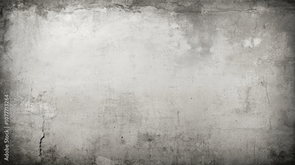 Fototapeta premium Black white photograph textured surface appears to Old grungy concrete wall