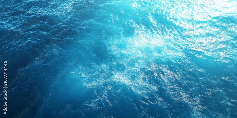 Close-up surface water deep blue color appears aerial view Close-up surface water deep blue color appears aerial view
