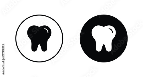 tooth icon set vector. dental symbol icon