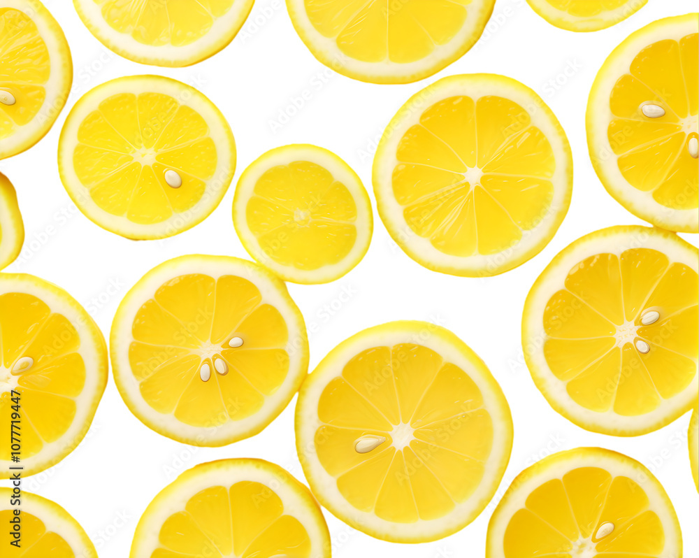 Seamless pattern of lemons on transparent background Seamless pattern of lemons on transparent background