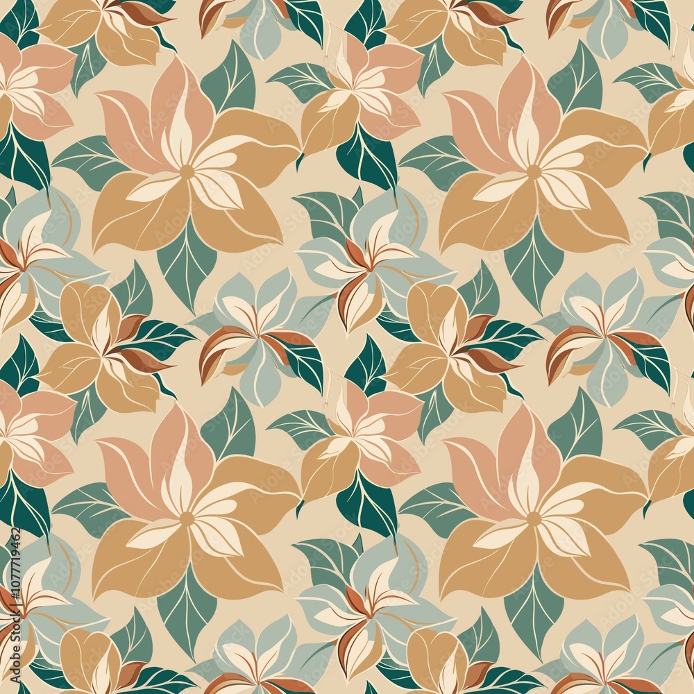 A seamless flower pattern featuring delicate floral designs with vibrant colors and intricate details. Ideal for backgrounds, wallpapers, fabrics, and various digital or print design projects. A seamless flower pattern featuring delicate floral designs with vibrant colors and intricate details. Ideal for backgrounds, wallpapers, fabrics, and various digital or print design projects.