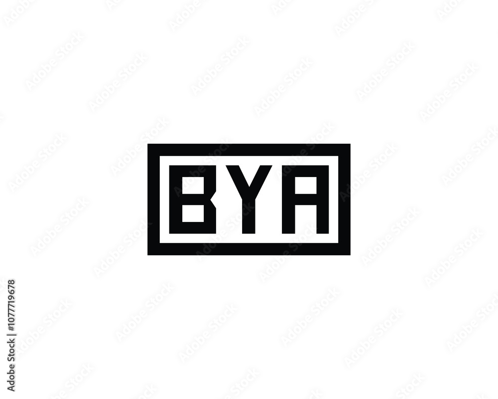 BYA logo design vector template. BYA BYA logo design vector template. BYA
