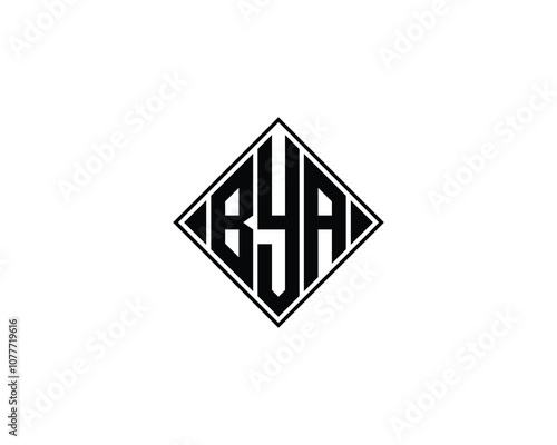 BYA logo design vector template. BYA photo