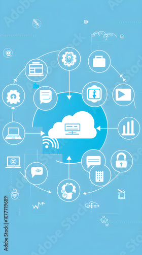 MW Concept of Cloud Computing Visual Representation