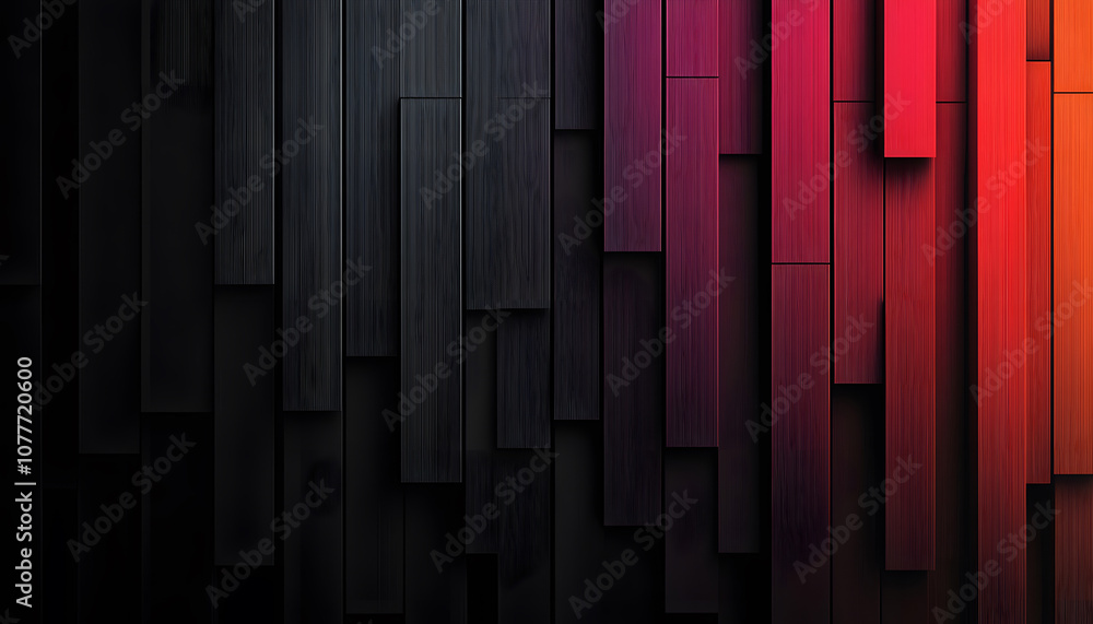 Fototapeta premium Modern Gradient Wood Panel Background with Dark and Vibrant Tones