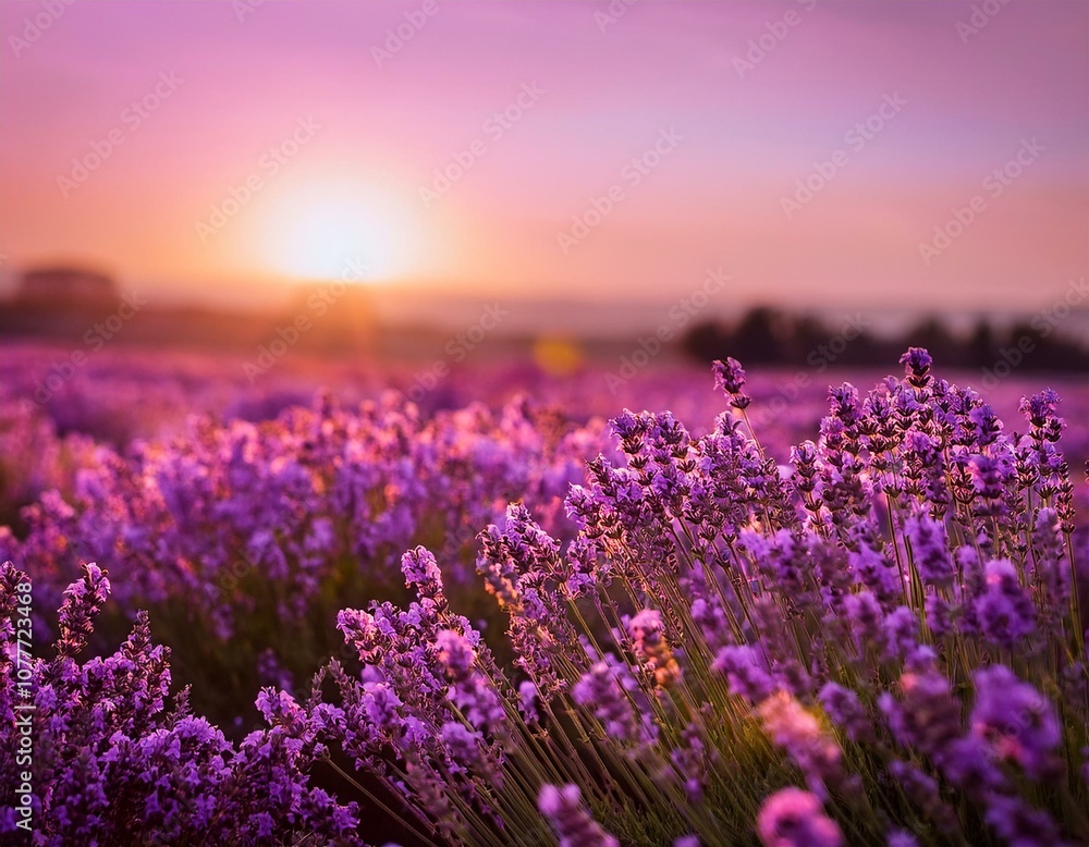 Obraz premium Scenic Purple Fields