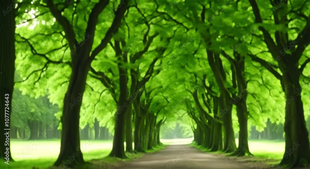 Peaceful Green Tunnel Through the Trees Peaceful Green Tunnel Through the Trees