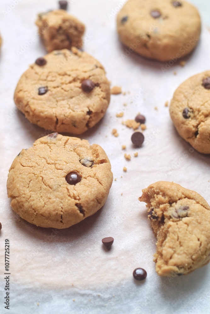 fresh baked Soft chocolate chip cookies, chocolate chip biscuits
fresh baked Soft chocolate chip cookies, chocolate chip biscuits