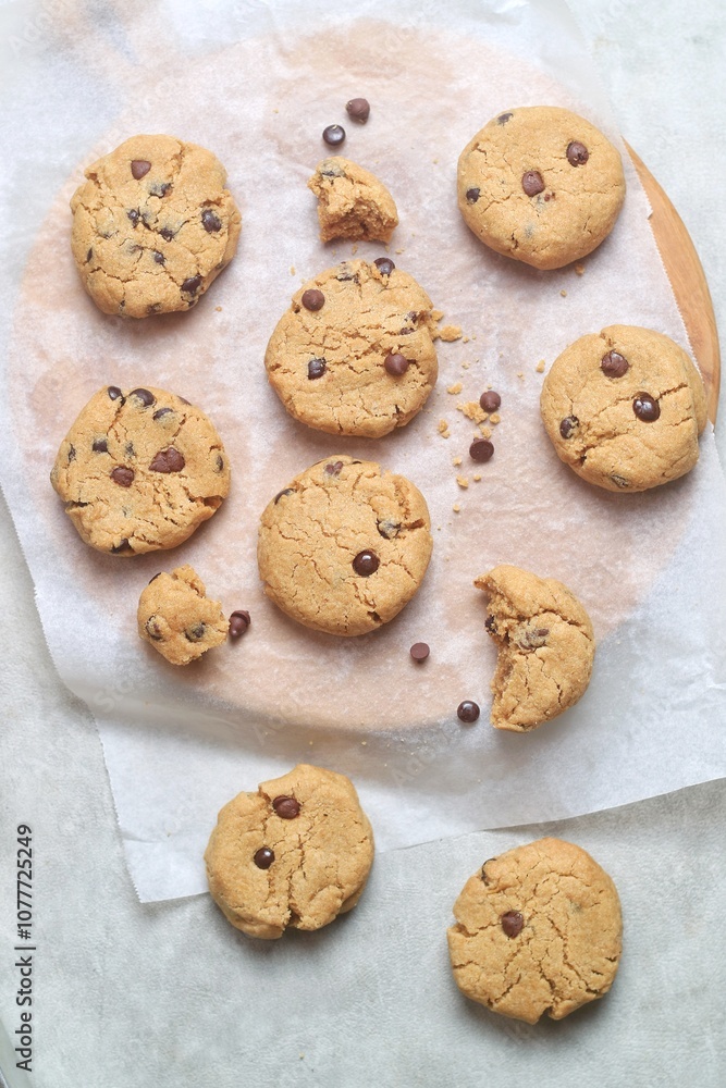 fresh baked Soft chocolate chip cookies, chocolate chip biscuits
fresh baked Soft chocolate chip cookies, chocolate chip biscuits
