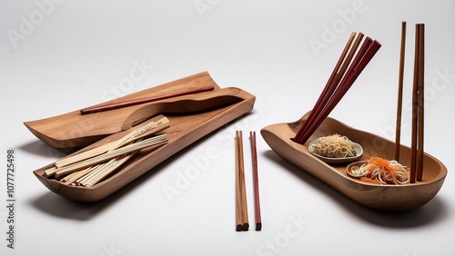 A cutout set of chopsticks