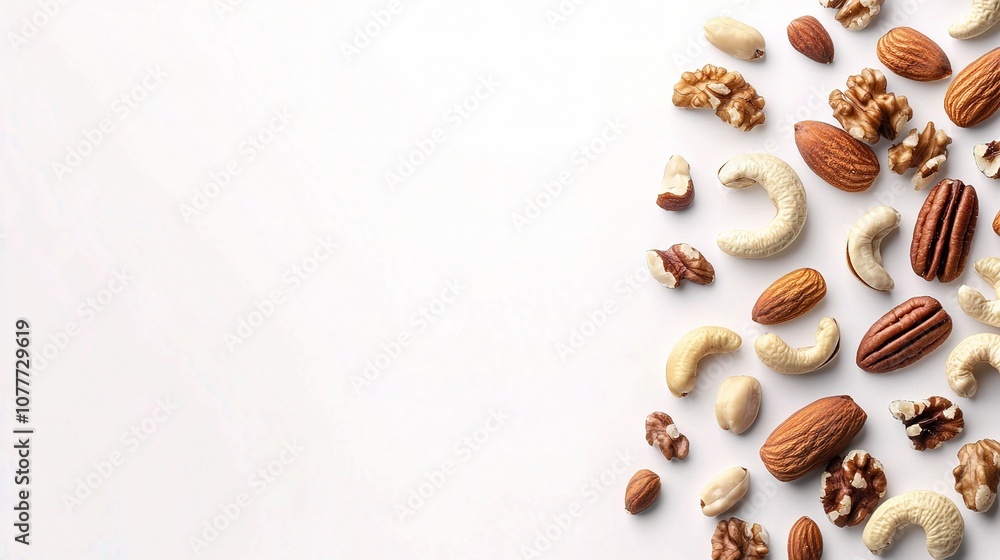 Unsalted Mixed Nuts Isolated on White Background for Health-Focused Culinary and Snack Ideas, Perfect for Diets, Recipes, Snacks, and Nutrition Content Unsalted Mixed Nuts Isolated on White Background for Health-Focused Culinary and Snack Ideas, Perfect for Diets, Recipes, Snacks, and Nutrition Content