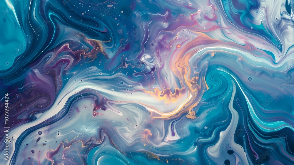 Obraz premium digital technology colorful 3d vortex poster background