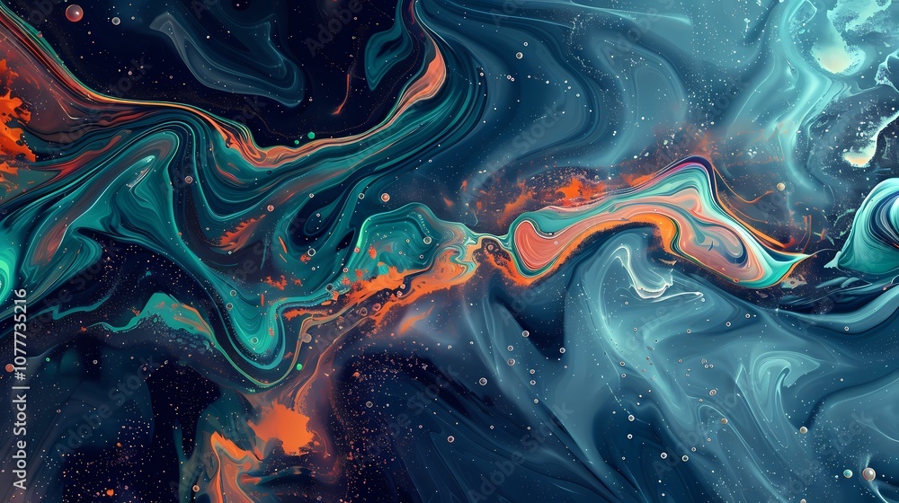 Obraz premium digital technology colorful 3d vortex poster background