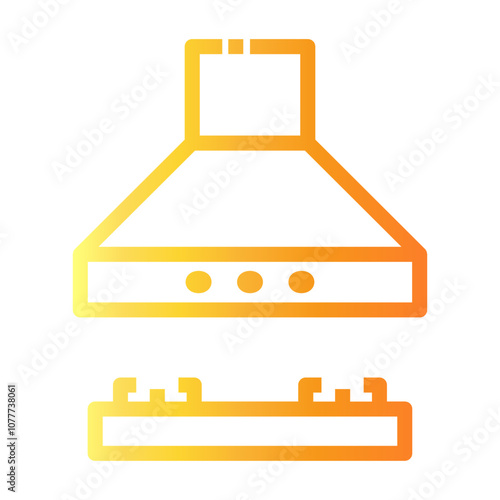 extraction fan Line Gradient Icon