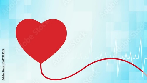 Blood bag giving with a Smiling heart. blood donation day for poster, banner, and background. animated flat cartoon design concept.
