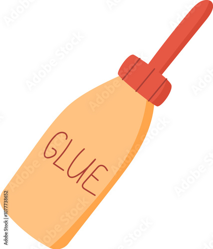 Glue tool for craft and DIY activities, ideal for various creative projects and supplies. Cartoon illustration in flat design, suitable workshops, schools, craftwork equipment.