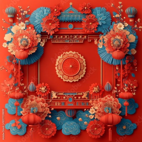 Wallpaper Mural red christmas background Torontodigital.ca