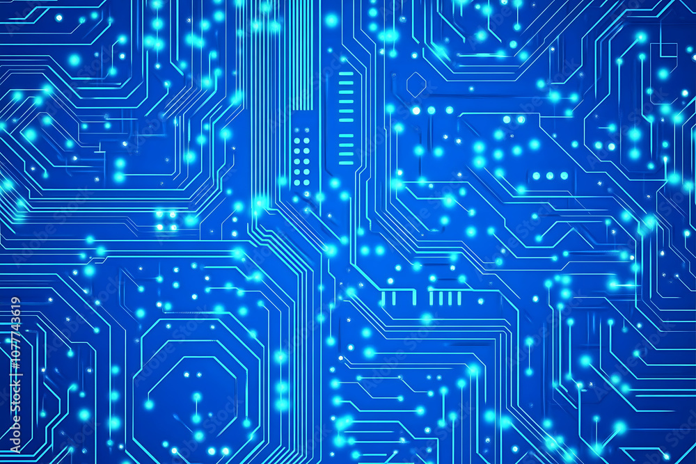 Futuristic vector illustration of a blue circuit board with intricate digital tech elements, perfect for advanced technology backgrounds.
Futuristic vector illustration of a blue circuit board with intricate digital tech elements, perfect for advanced technology backgrounds.