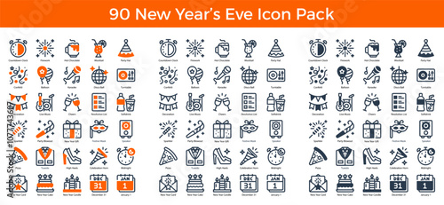 90 New Year's Eve Icon Pack