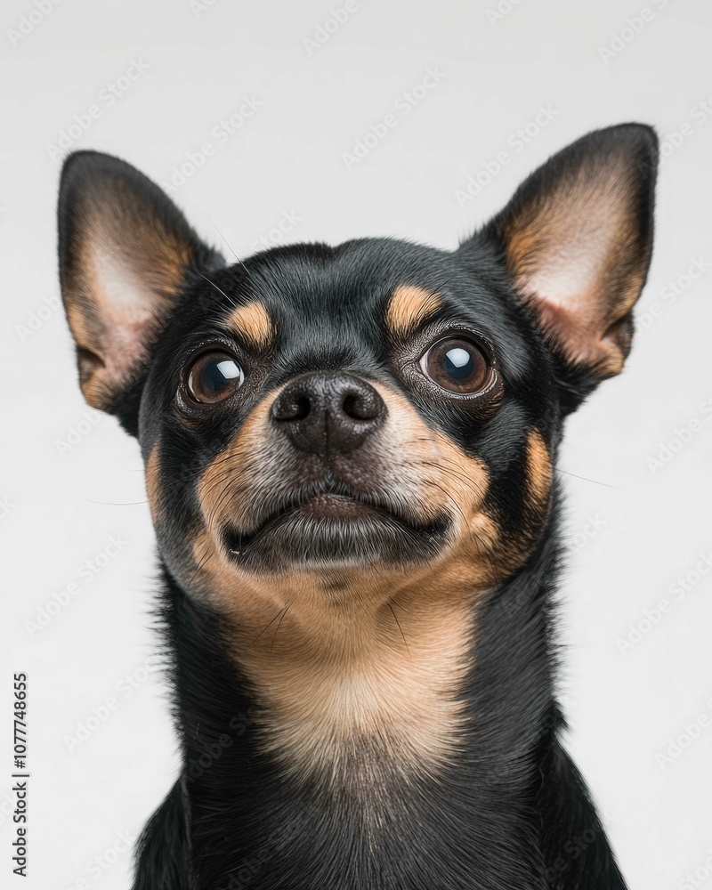 Chihuahua Close-Up Portrait with Alert Expression and Large Ears, Ideal for Pet Lovers and Small Dog Enthusiasts
Chihuahua Close-Up Portrait with Alert Expression and Large Ears, Ideal for Pet Lovers and Small Dog Enthusiasts