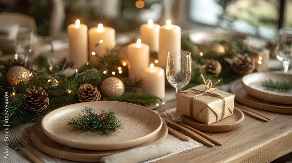 Stylish Eco-Friendly Holiday Table Setup Stylish Eco-Friendly Holiday Table Setup