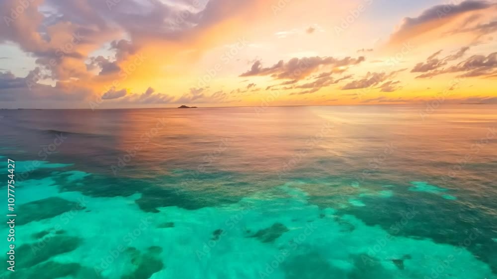 Stunning Sunset Over the Tranquil Sea Illuminating the Sky Generative AI Stunning Sunset Over the Tranquil Sea Illuminating the Sky Generative AI