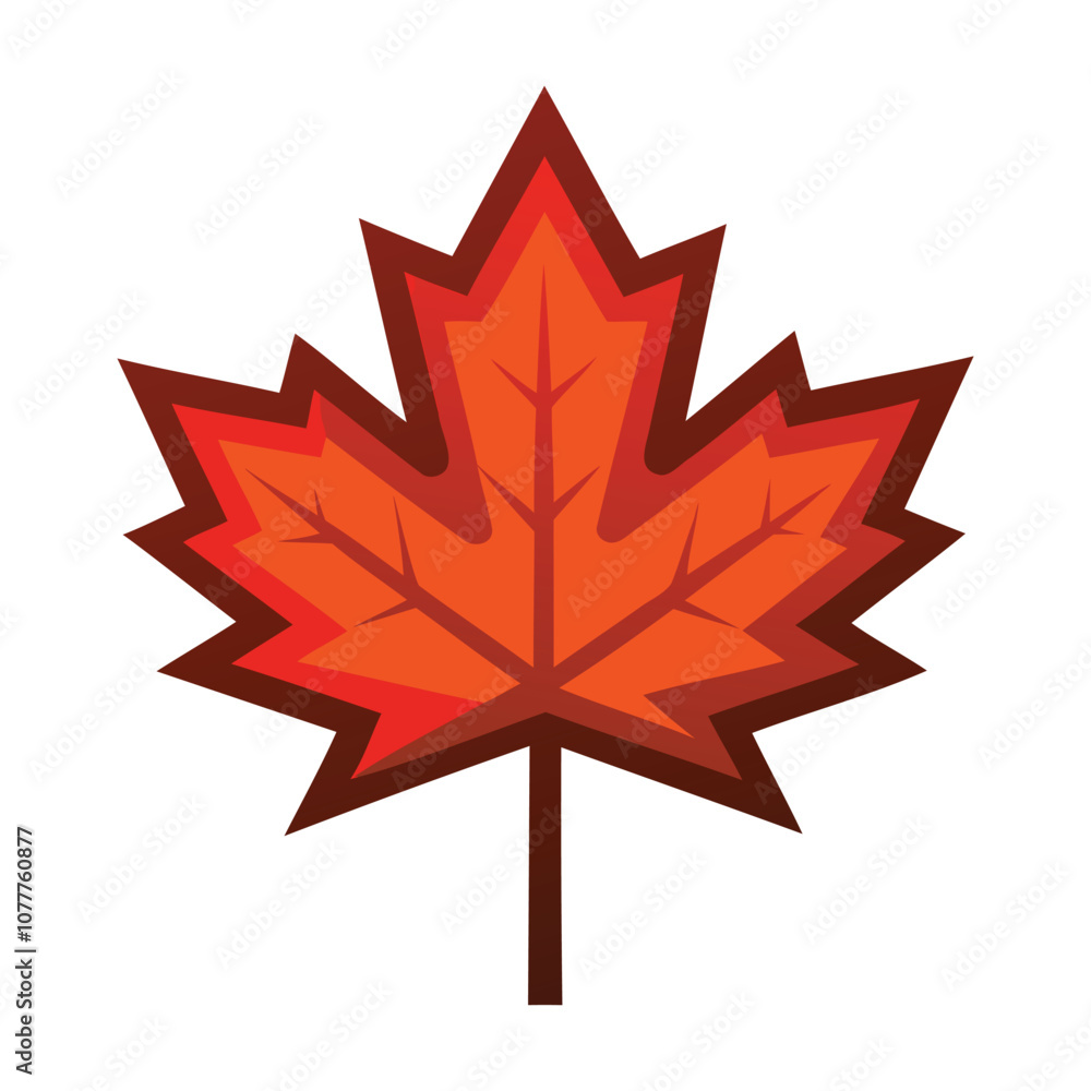 Fototapeta premium maple leaf icon vector for nature and botanical projects