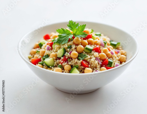 Quinoa Salad in the white blow on white background