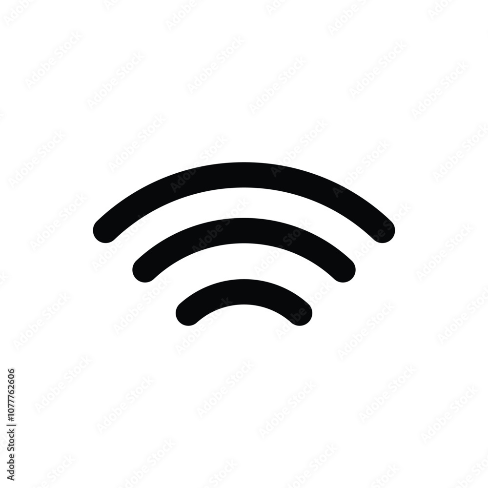 Wifi symbol icon design template isolated illustration Wifi symbol icon design template isolated illustration