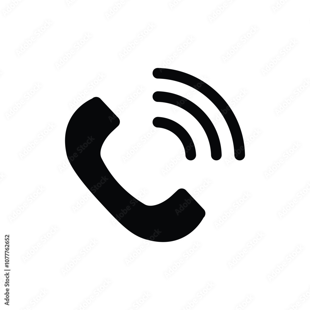 Phone ringing icon design template isolated illustration Phone ringing icon design template isolated illustration