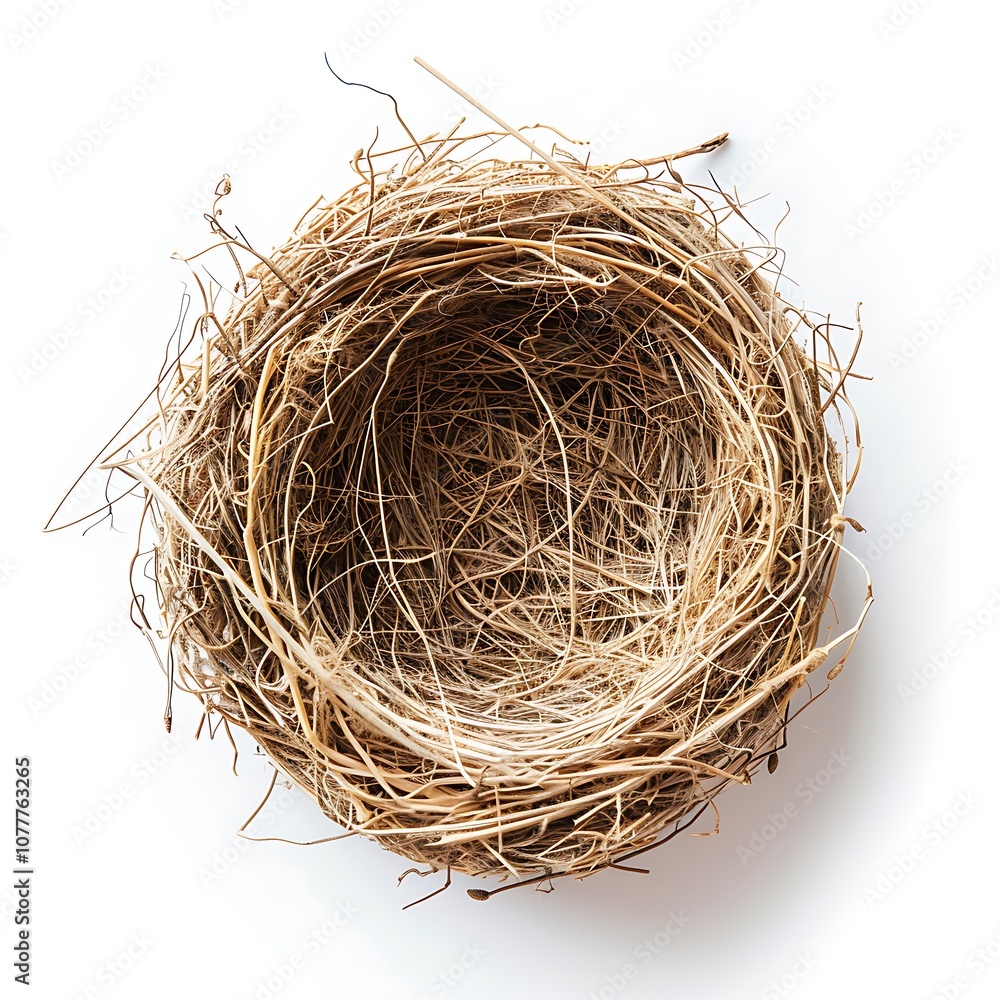 Empty bird nest on white background Empty bird nest on white background