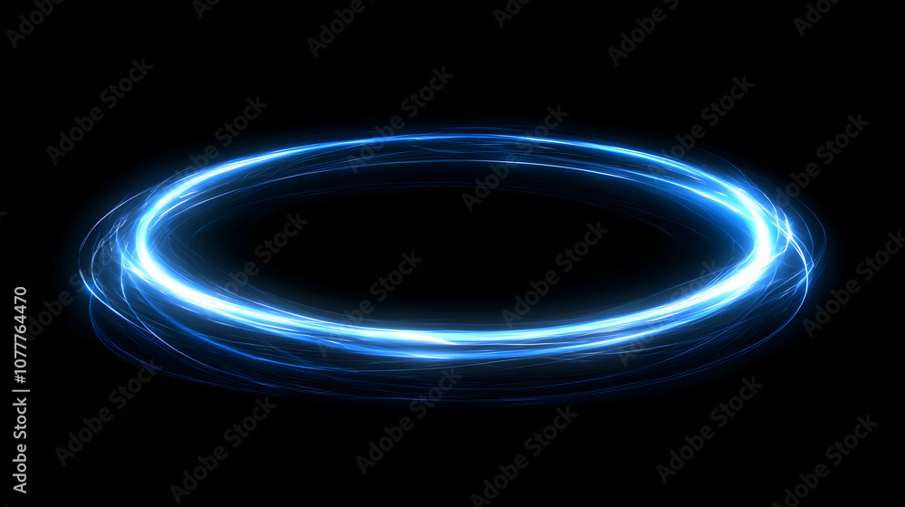 Blue Glowing Ring Abstract Background Blue Glowing Ring Abstract Background