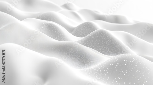 Wave White Background. Abstract White Futuristic Background