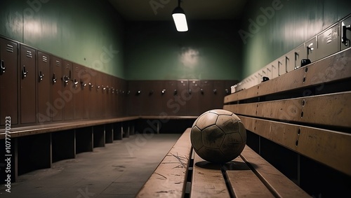 soccer football locker room photograph