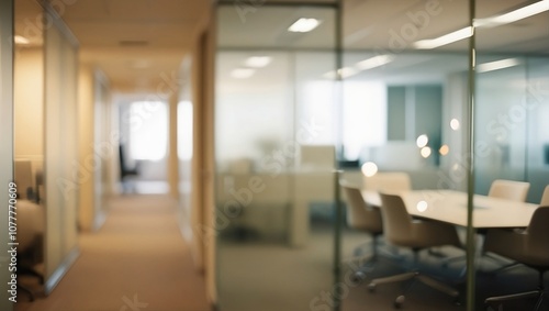 blurred photograph of a conference room