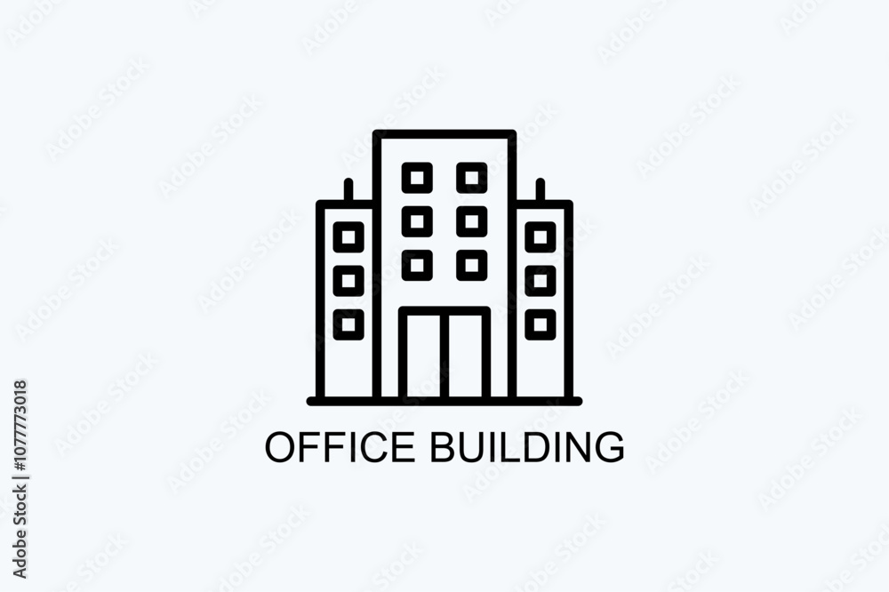 Office Building Vector Icon Or Logo Illustration Office Building Vector Icon Or Logo Illustration