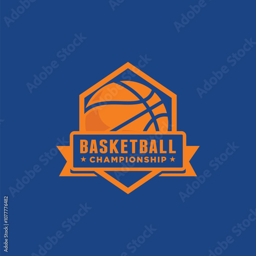 Basketball logo template vector illustration