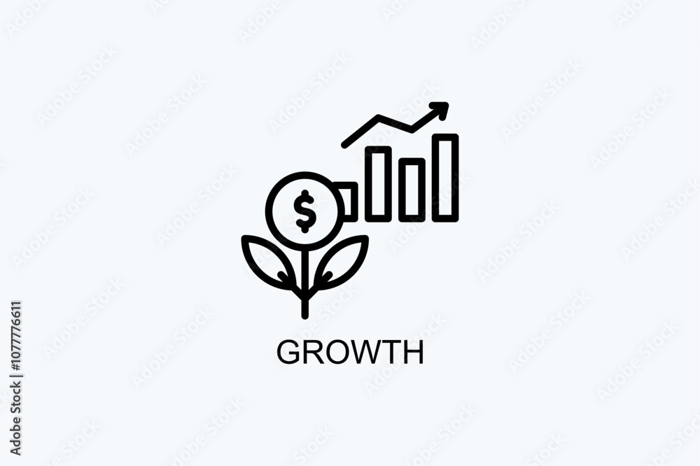 Growth Vector Icon Or Logo Illustration Growth Vector Icon Or Logo Illustration