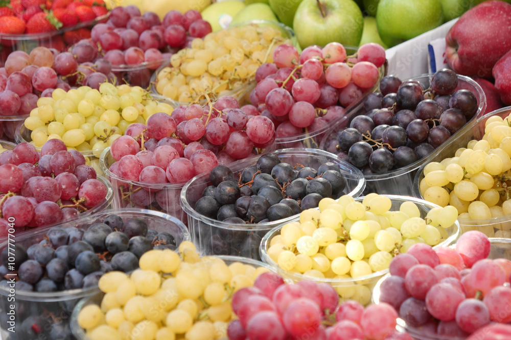 Explore a Vibrant Variety of Fresh Grapes Available at the Local Market Stall Today Explore a Vibrant Variety of Fresh Grapes Available at the Local Market Stall Today