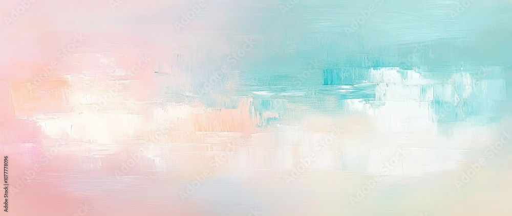 Soft pastel colors blend harmoniously, creating serene abstract background Soft pastel colors blend harmoniously, creating serene abstract background