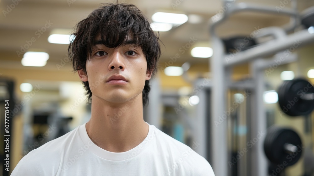 運動意欲を高めるために、明るい照明のフィットネス センターにいるスポーツ ジムのスタッフ 運動意欲を高めるために、明るい照明のフィットネス センターにいるスポーツ ジムのスタッフ